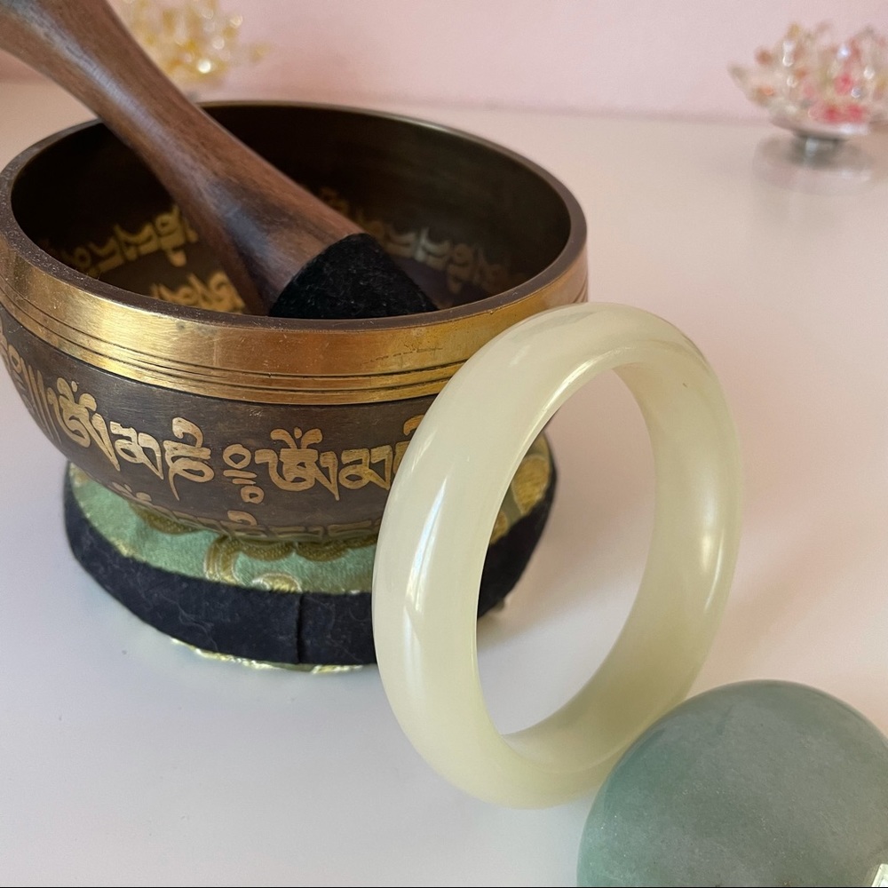 Authentic Natural Jade Bangle .